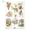 Easter motifs, Easter decorations, decorative Easter eggs, fun chickens, Easter mood, spring, spring motifs, retro, vintage, countryside, chicks, eggs, Easter eggs, violets